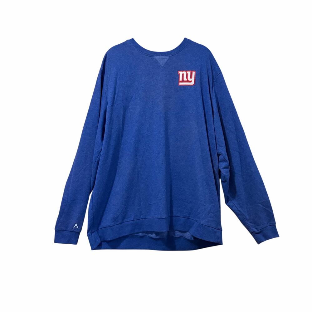 NY Giants Antigua Crewneck Pullover Shirt Men's XL Blue Embroidered Logo NFL